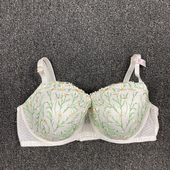 Victoria's Secret Bra Dream Angels Daisy Embroidered Lightly Lined Bra Size 38DD - Picture 1 of 6